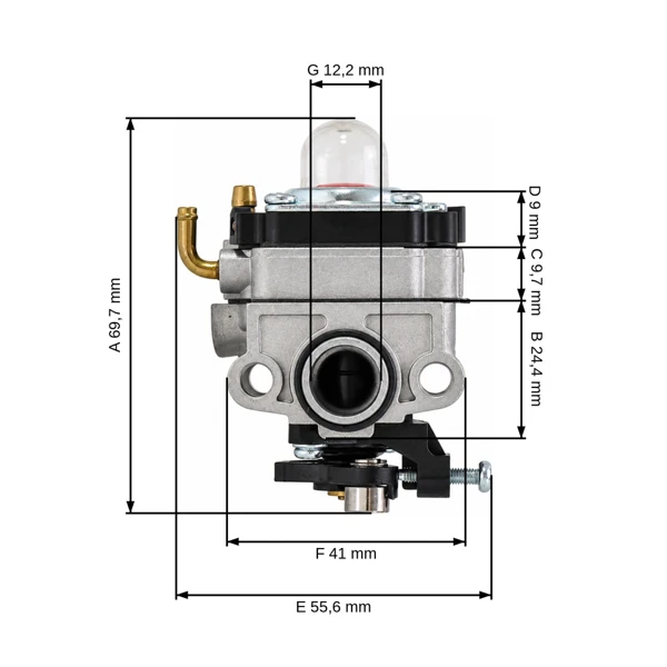 Karburátor pre krovinorezy OLEO-MAC Oleo-mac 720 722S 726S 726T Sparta 25 26 Efco 8200 8220 8260 Stark 25 26 (OEM A007536)