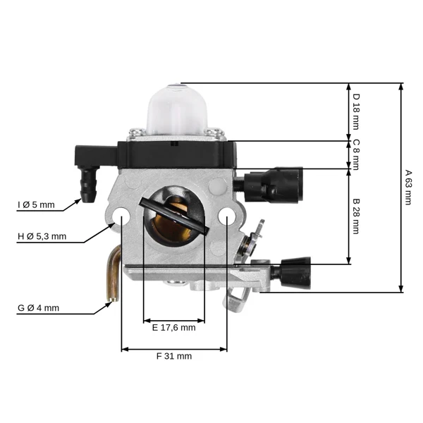 Karburátor pre krovinorezy Stihl FS230 FS235 FR235 FS235R (OEM 41511200600)