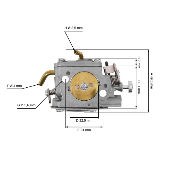 Karburátor pre motorové píly Husqvarna 365 X torq 372 X torq RWJ-4B (OEM 581100701)