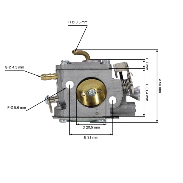 Karburátor pre motorové píly Husqvarna 385 385 XP 390 XP Jonsered CS2188 (OEM 503280411 501355201)