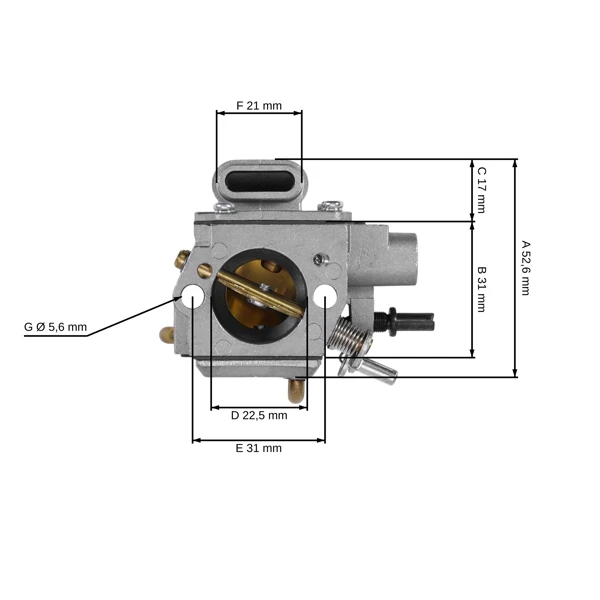 Karburátor pre motorové píly Stihl MS290 MS310 MS390 029 039 HD-19 (OEM 11271200650)