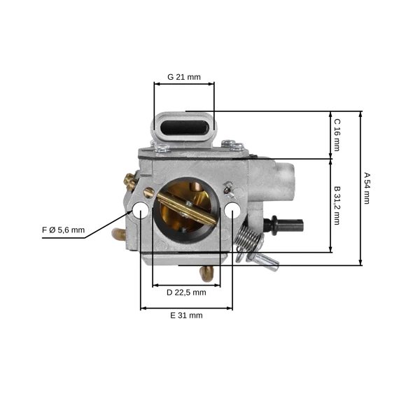 Karburátor pre motorové píly Stihl MS440 044 046 MS460 HD-15C (OEM 11281200625)