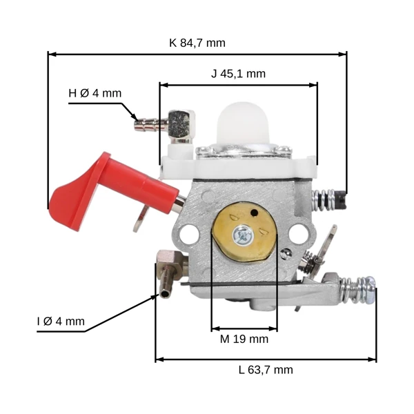 Karburátor pre motorové vyžínače Baja 5B 5T FG Zenoah CY RCMK objem motora 26 cm3 - 30 cm3 (OEM Walbro WT-997 WT-664)