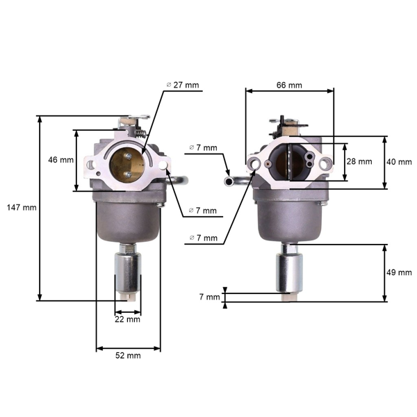 Karburátor pre motory Briggs & Stratton (OEM 591731 796109 594593 590400 796078 498811 794161 795477 4u8 - 31H777 - 796109)