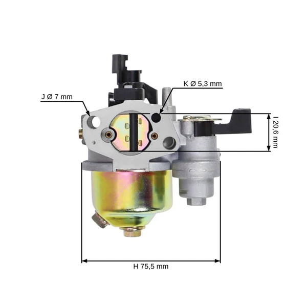Karburátor pre motory Honda GX140 GX160 GX200 s výkonom 5,5 PS - 6,5 PS (OEM 16100-ZH8-W61 16100-ZH7-W51)