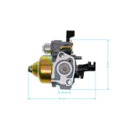 Karburátor pre motory Honda GX140 GX160 GX200 výkon 5,5 PS - 6,5 PS (OEM 16100-ZH8-W61 16100-ZH7-W51)