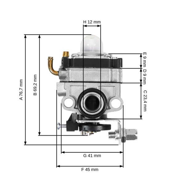 Karburátor pre motory Honda GX22 GX31 FG100 (OEM 16100ZM5803 16100-ZM5-803)