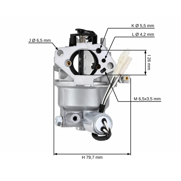Karburátor pre motory Zongshen XP620 17,6 PS (OEM 100005493)