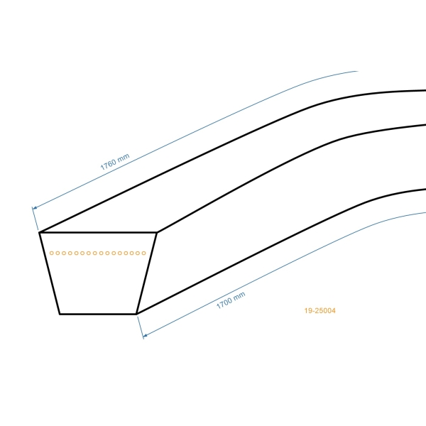 Klinový remeň 1700 mm x 1760 mm x mm pre záhradné traktory MTD Cub Cadet Columbia Gutbrod Yardman (OEM 754-0329A 754-0329 754-0433)