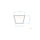 Klinový remeň 2060 mm x 2110 mm x 13 mm pre Husqvarna Partner Jonsered Poulan McCulloch Craftsman Weed Eater (OEM 532140294 180216)