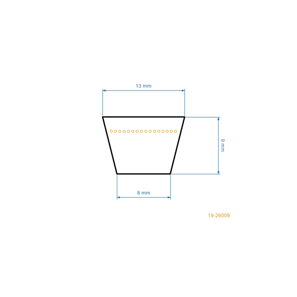Klinový remeň 2110 mm x 2160 mm x 13 mm pre záhradné traktory Murray (OEM 037X86MA 37X86)