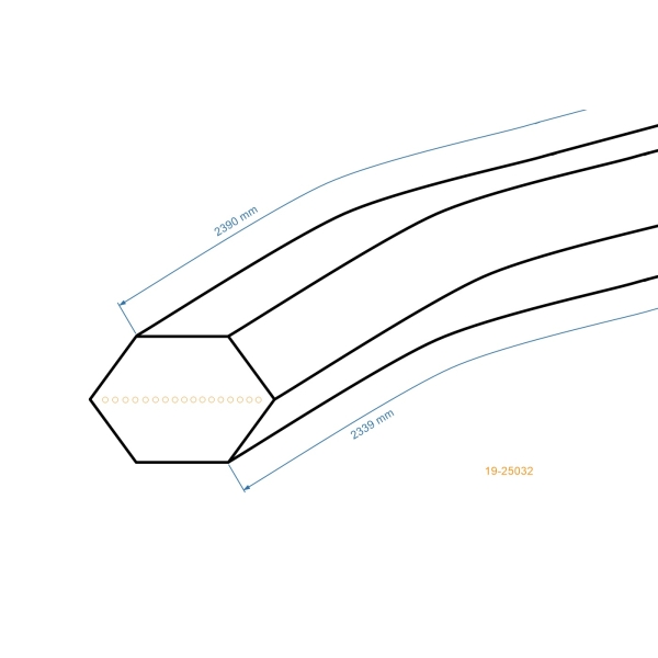 Klinový remeň 2339 mm x 2390 mm x 12,5 mm pre záhradné traktory MTD Floraself Gutbrod Massey Ferguson Yardman (OEM 754-04174A 954-04174A 754-04174)