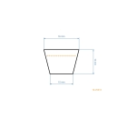 Klinový remeň 2404 mm x 2464 mm x mm pre záhradné traktory MTD Cub Cadet Gutbrod (OEM 754-0479A 954-0479A 754-0479 954-0479 954-047)