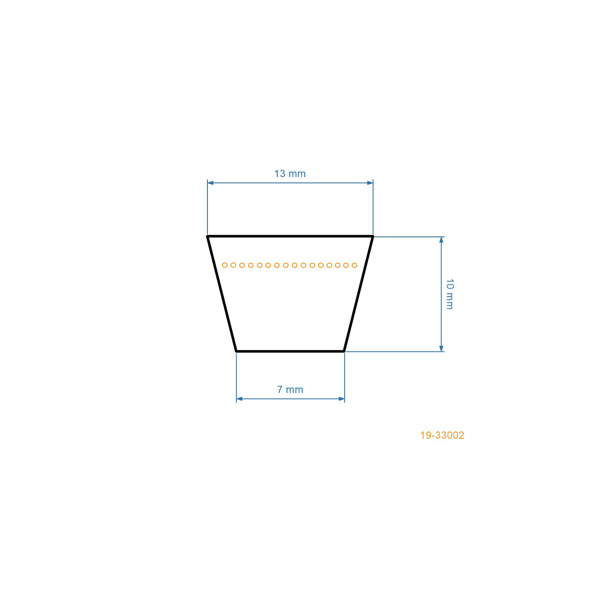 Klinový remeň 2413 mm x 2463 mm x 13 mm pre záhradné traktory Stiga Alpina Solo Dolmar Castelgarden (OEM 35062014/0 108389 664 062 012 TM-92.14)