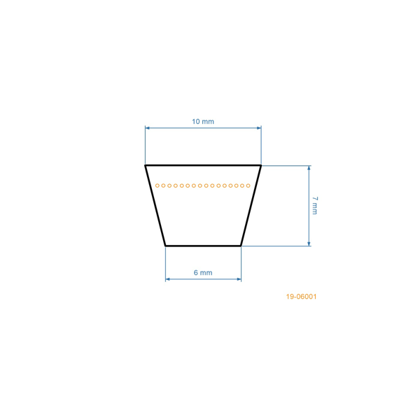 Klinový remeň 610 mm x 648 mm x 10 mm pre motorové kosačky, vertikutátory a iné záhradné zariadenia