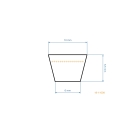 Klinový remeň 820 mm x 858 mm x 10 mm pre kosačky Castel Garden Honda Stiga Wolf (OEM 35064150 35064150/0 1111-9201-01 1111920101 22431-VE0-L02)