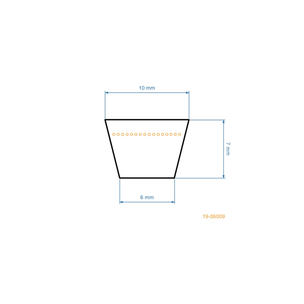 Klinový remeň 865 mm x 903 mm x 10 mm pre motorové kosačky, vertikutátory a iné záhradné zariadenia