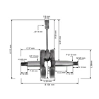 Kľukový hriadeľ pre krovinorezy Husqvarna 143R II 236R 443RB 532RBS 542RBS 143AE15 (OEM 505297501 585153001 521325201)
