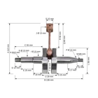 Kľukový hriadeľ pre motorové píly Husqvarna 340 345 350 Jonsered 2141 2145 2150 CS2141 CS2145 CS2150 (OEM 503858071)