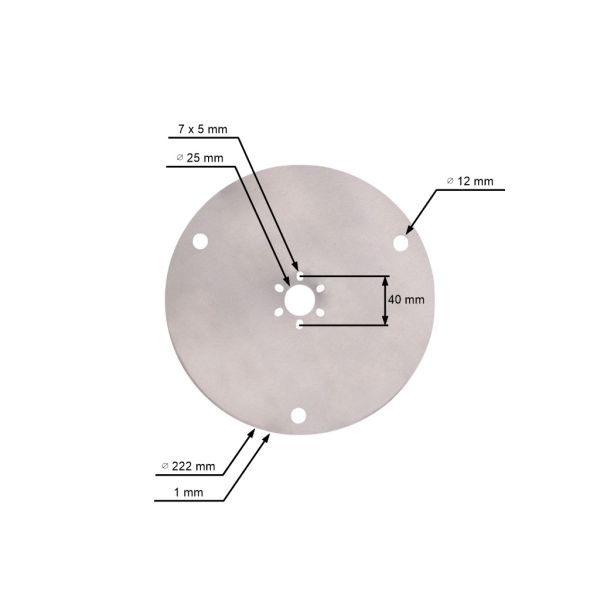 Klzná doska 222 mm x 1,0 mm pre robotické kosačky Husqvarna Automower 420 430X 440 450X 520 550 550H (OEM 587378001)