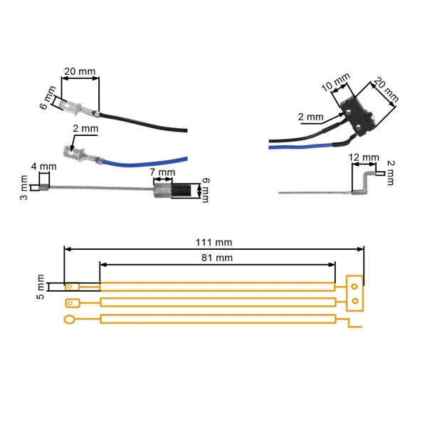 Kompletná kabeláž pre krovinorezy Stihl FS160 FS220 FS280 FS290 (OEM 41191801101 07510308454)