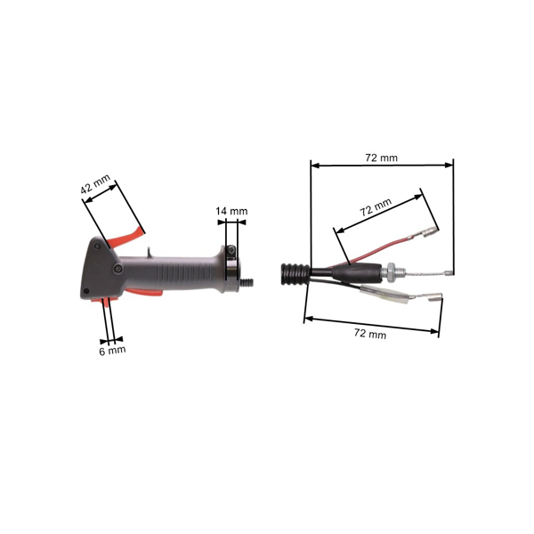 Kompletná plynová rukoväť pre krovinorezy na čínskom a hobby trhu