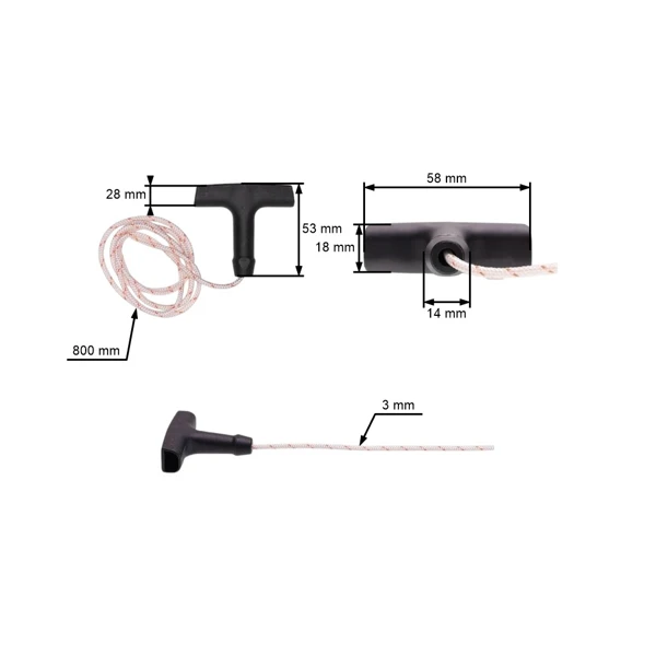 Kompletná štartovacia rukoväť s lankom pre Stihl FS120 FS200 FS250 FS350 (OEM 00001903405 00001958203)