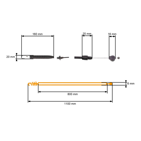 Kompletné lanko Husqvarna Partner Craftsman McCulloch Poulan Jonsered Ryobi (OEM 532169676 532175067)