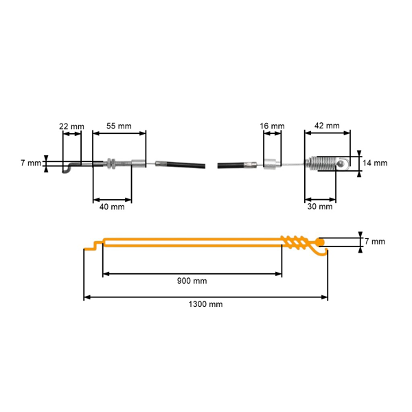 Kompletné lanko pohonu kolies pre kosačky Castel Garden Stiga (OEM 381001094/1 81001094/1 81001094/0 81001094)