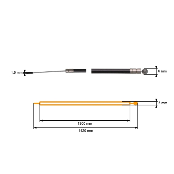 Kompletné univerzálne oceľové lanko s rozmermi 1300 mm x 1420 mm