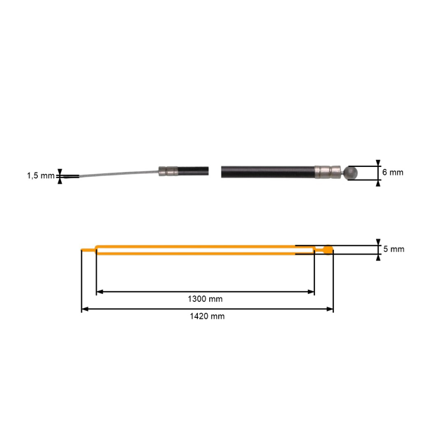 Kompletné univerzálne oceľové lanko s rozmermi 1300 mm x 1420 mm