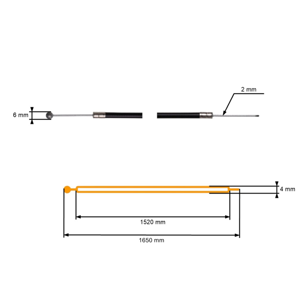 Kompletné univerzálne oceľové lanko s rozmermi 1520 mm x 1650 mm