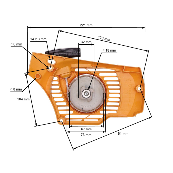 Kompletný Easy štartér pre motorové píly Partner P340S P350S P360S (OEM 585846001)