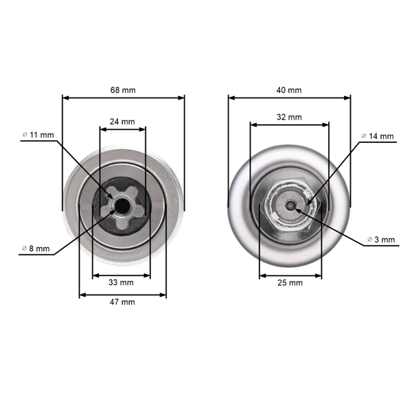 Kompletný hriadeľ mandrely 133,7 mm pre záhradné traktory Husqvarna Jonsered McCulloch (OEM 581650701 581650501)