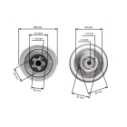 Kompletný hriadeľ mandrely 175 mm pre záhradné traktory Husqvarna McCulloch Jonsered (OEM 580854701 587126105 580856001)