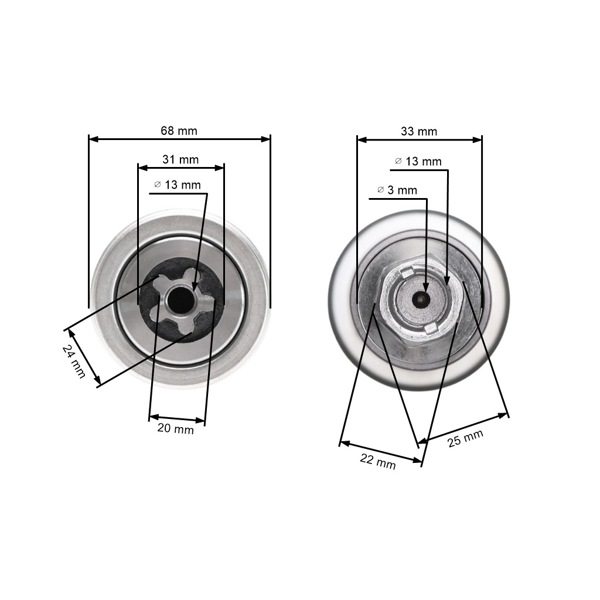 Kompletný hriadeľ mandrely 175 mm pre záhradné traktory Husqvarna McCulloch Jonsered (OEM 580854701 587126105 580856001)