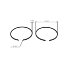 Kompletný piest 44 mm pre čínske krovinorezy a krovinorezy z hobbymarketov s objemom motora 52 cm3