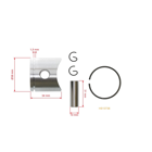 Kompletný piest pre motorové píly Husqvarna 36 136 136LE 137 Jonsered 2036 38 mm (OEM 530069944 530069317)