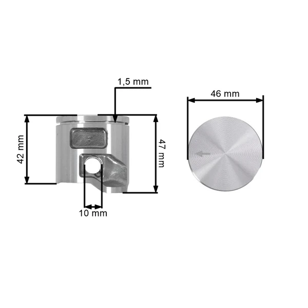 Kompletný piest pre motorové píly Husqvarna 555 556 560XP 560XPG Jonsered CS2258 CS2260 CS2260WH 46 mm (OEM 584807806)