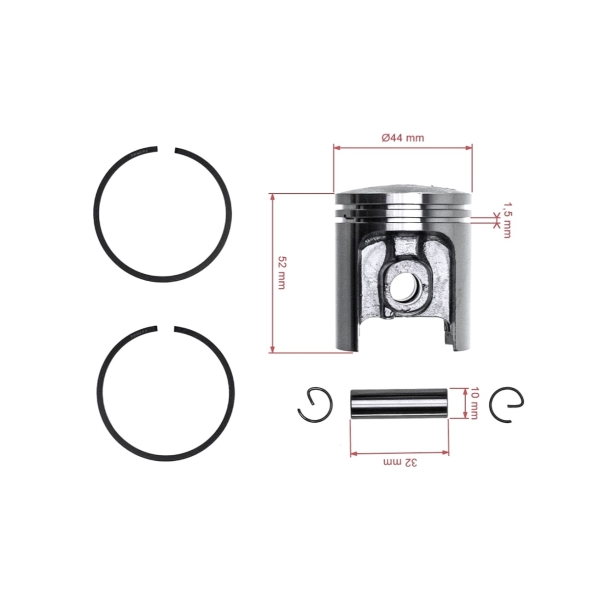 Kompletný piest pre motorové píly Stihl 041 AV G 44 mm (OEM 11100302000)