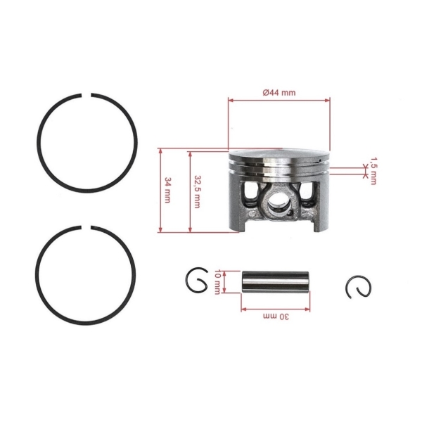 Kompletný piest pre motorové píly Stihl MS260 026 44 mm (OEM 11210302001)