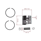 Kompletný piest pre motorové píly Stihl MS261 44,7 mm (OEM 11410302012)