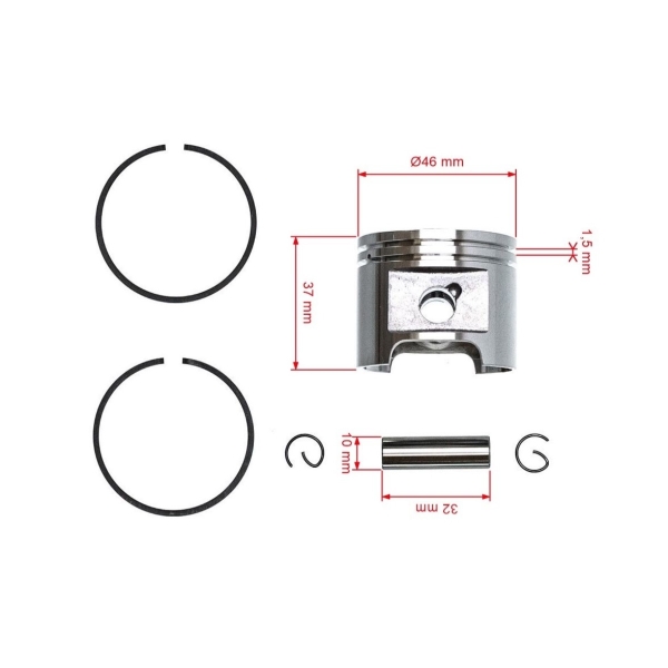Kompletný piest pre motorové píly Stihl MS290 029 46 mm (OEM 11270302003)