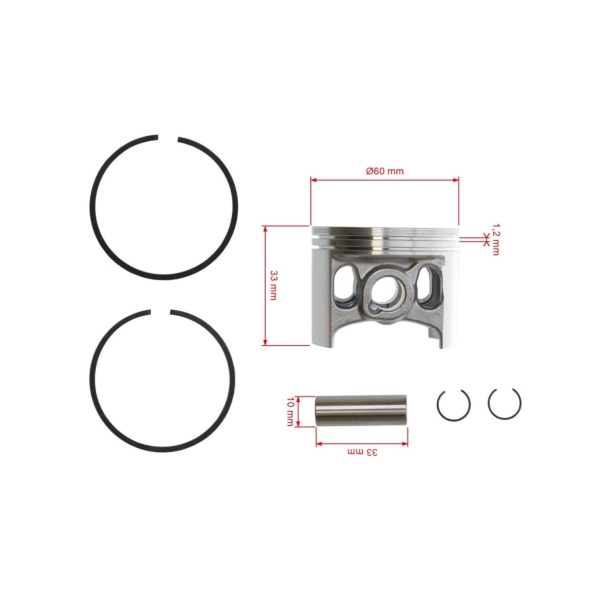 Kompletný piest pre motorové píly Stihl MS880 088 084 60 mm (OEM 11240302007)