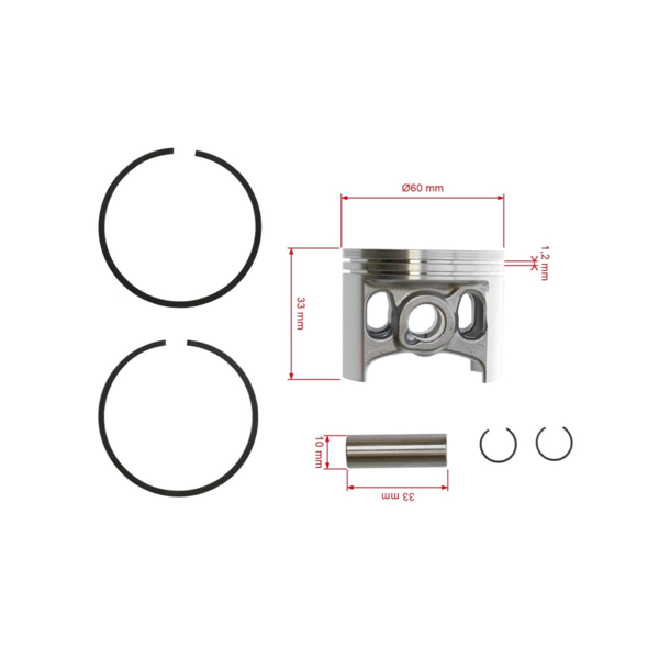 Kompletný piest pre motorové píly Stihl MS880 088 084 60 mm (OEM 11240302007)