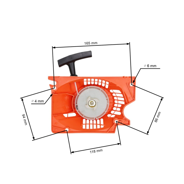 Kompletný štartér Easy štart pre Čínske motorové píly a píly z hobbymarketov s obsahom motora 45 ccm - 58 ccm