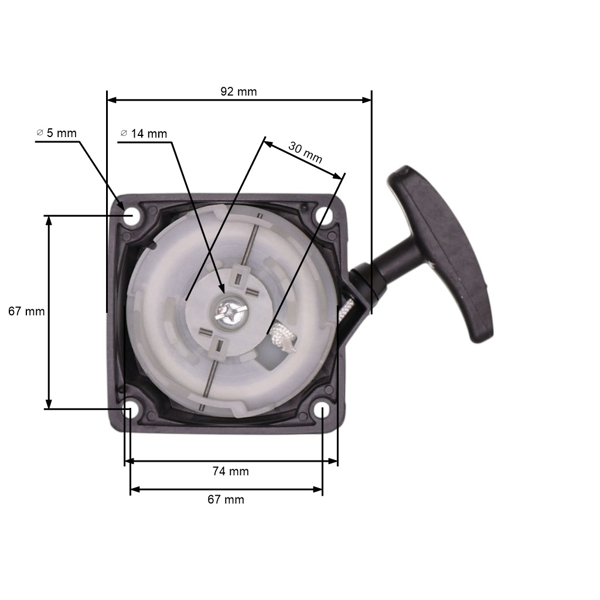 Kompletný štartér pre čínske krovinorezy a krovinorezy z hobbymarketov s objemom motora 43 cm3 52 cm3
