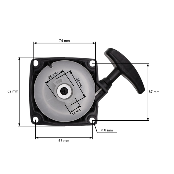 Kompletný štartér pre čínske krovinorezy a krovinorezy z hobbymarketov s objemom motora 43 cm3 52 cm3