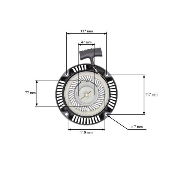 Kompletný štartér pre čínske motorové kosačky NAC DYM 164 PMB a kosačky z hobbymarketov