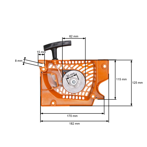 Kompletný štartér pre Čínske motorové píly a píly z hobbymarketov s obsahom motora 45 ccm - 58 ccm